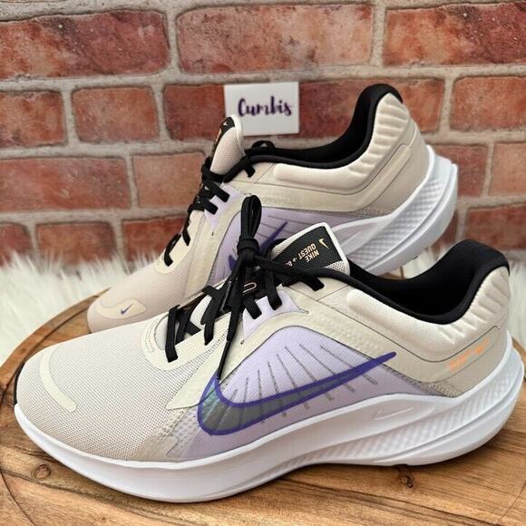 Nike Quest 5 Ivory Purple Running Shoes Women's Size 11 Athletic DD9291-101 NEW - Picture 1 of 10